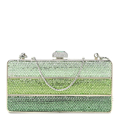 Judith Leiber Swarovski Crystal Minaudiere Clutch Green 1 of 8