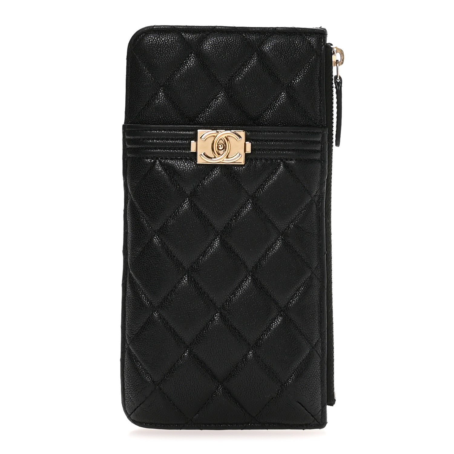 Chanel Caviar Quilted Boy iPhone Pouch Black 1 of 8