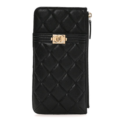 Chanel Caviar Quilted Boy iPhone Pouch Black 1 of 8