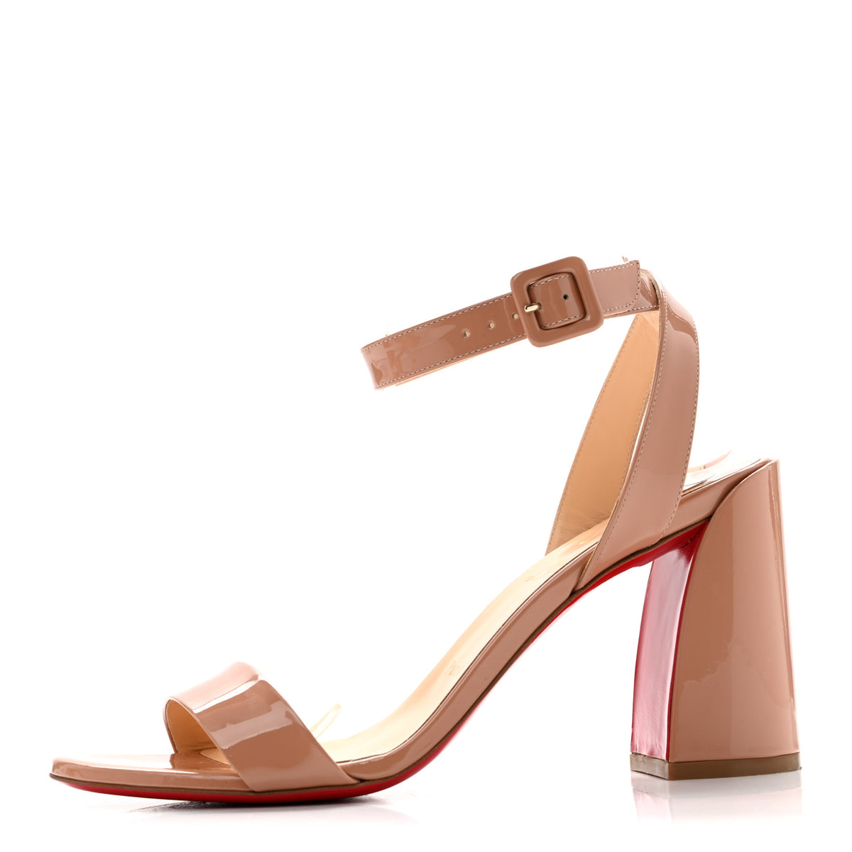 Christian Louboutin Patent Miss Sabina 85 Sandals 39.5 Nude 1 of 13