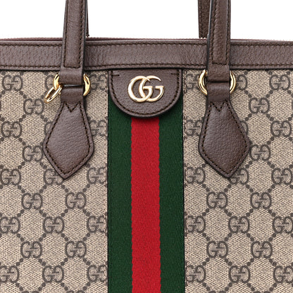 Gucci GG Supreme Monogram Web Medium Ophidia Tote Bag Brown 8 of 10