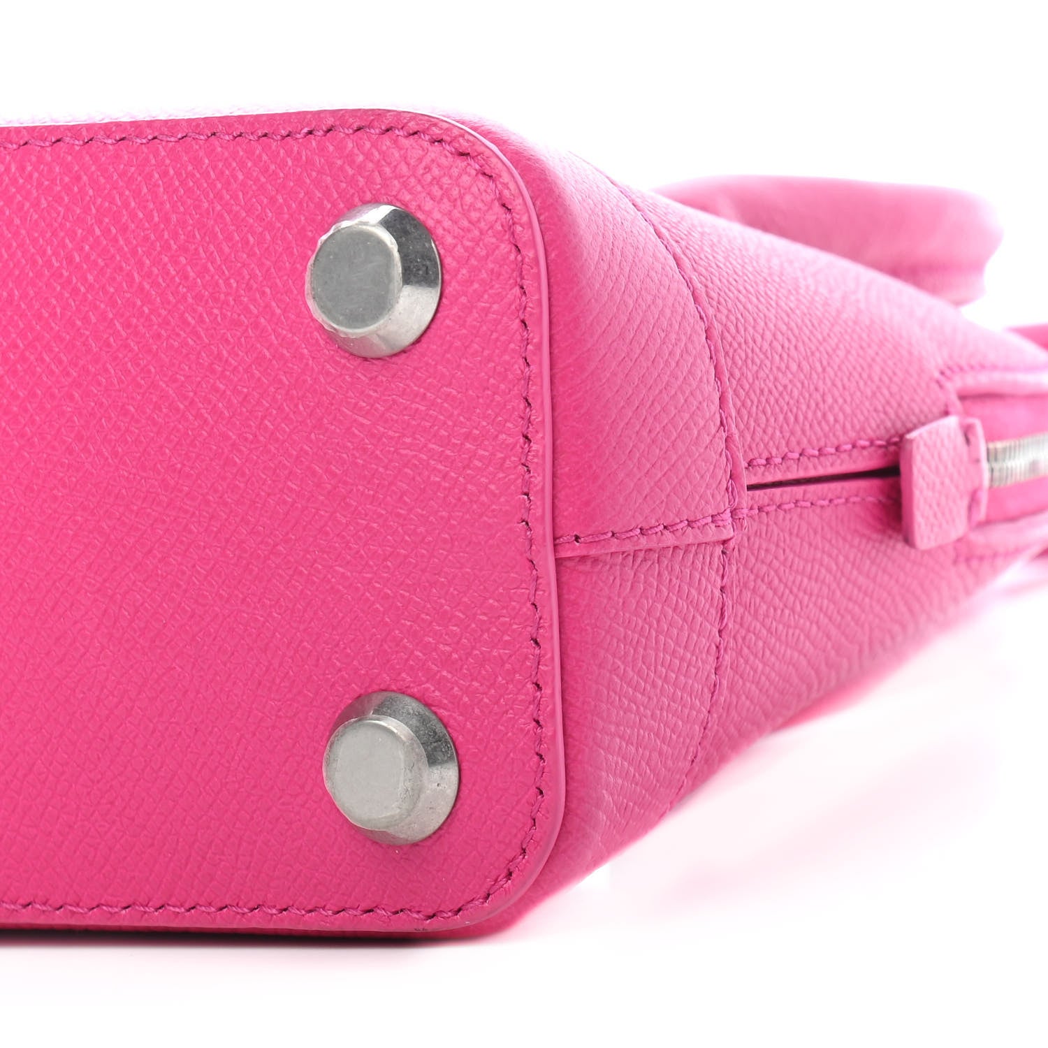 Balenciaga Signature Grained Calfskin Logo XXS Ville Top Handle Bag Fuchsia 8 of 10