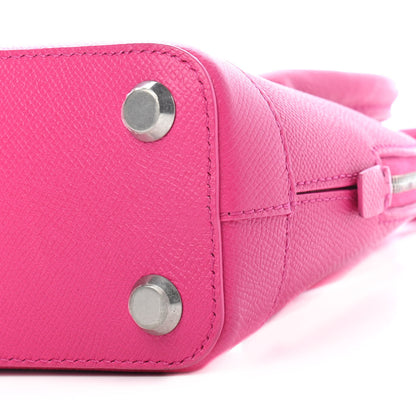 Balenciaga Signature Grained Calfskin Logo XXS Ville Top Handle Bag Fuchsia 8 of 10