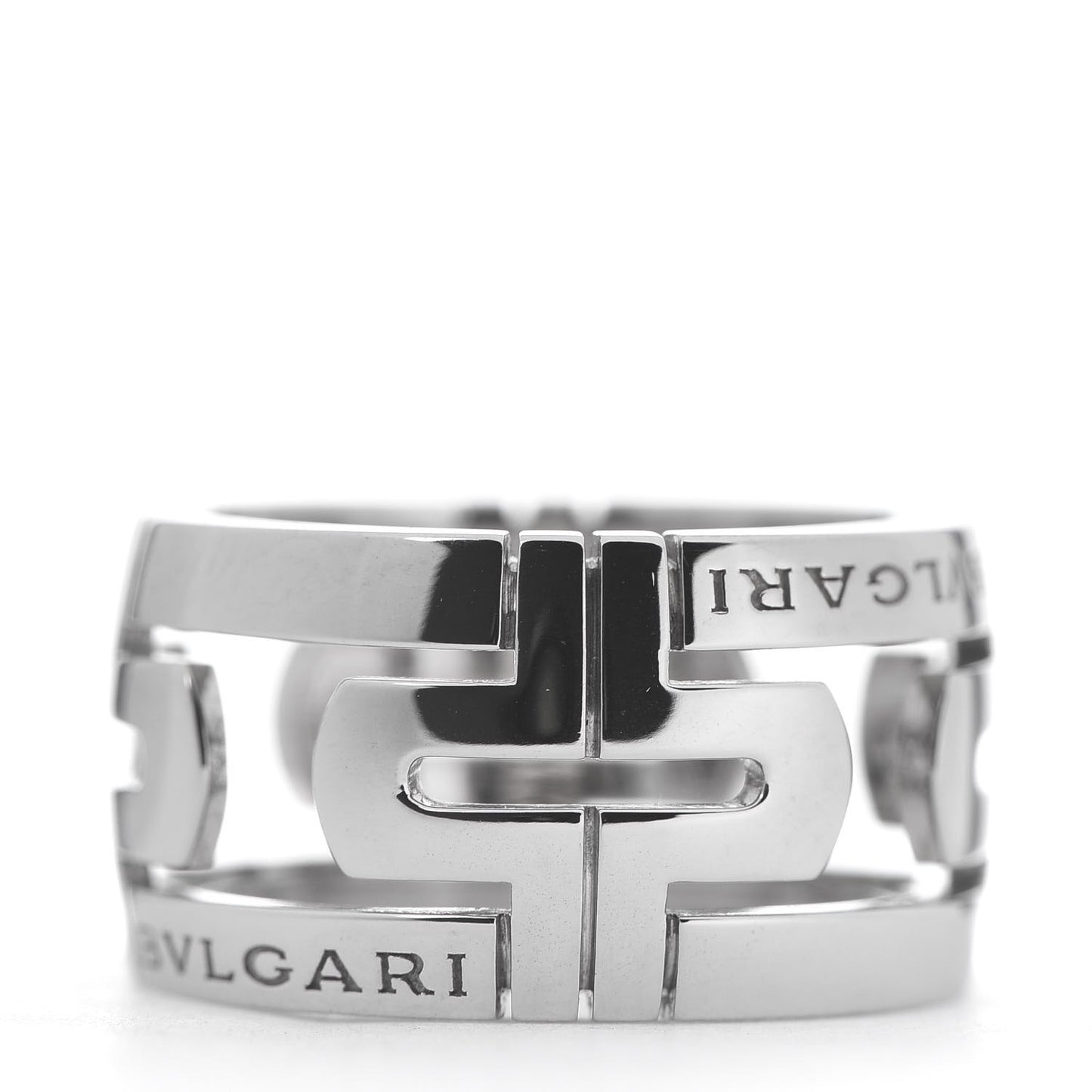 18K White Gold Wide Parentesi Band Ring 52 6