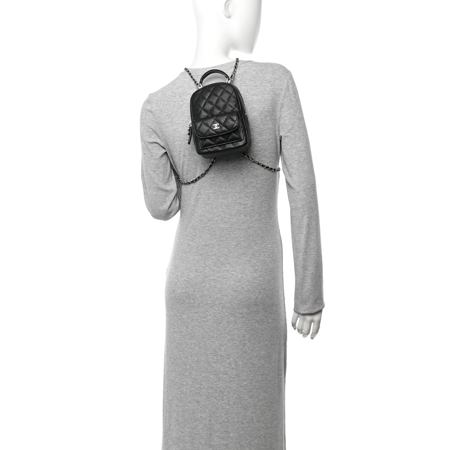 Chanel Caviar Quilted CC Mini Classic Backpack Black 2 of 11