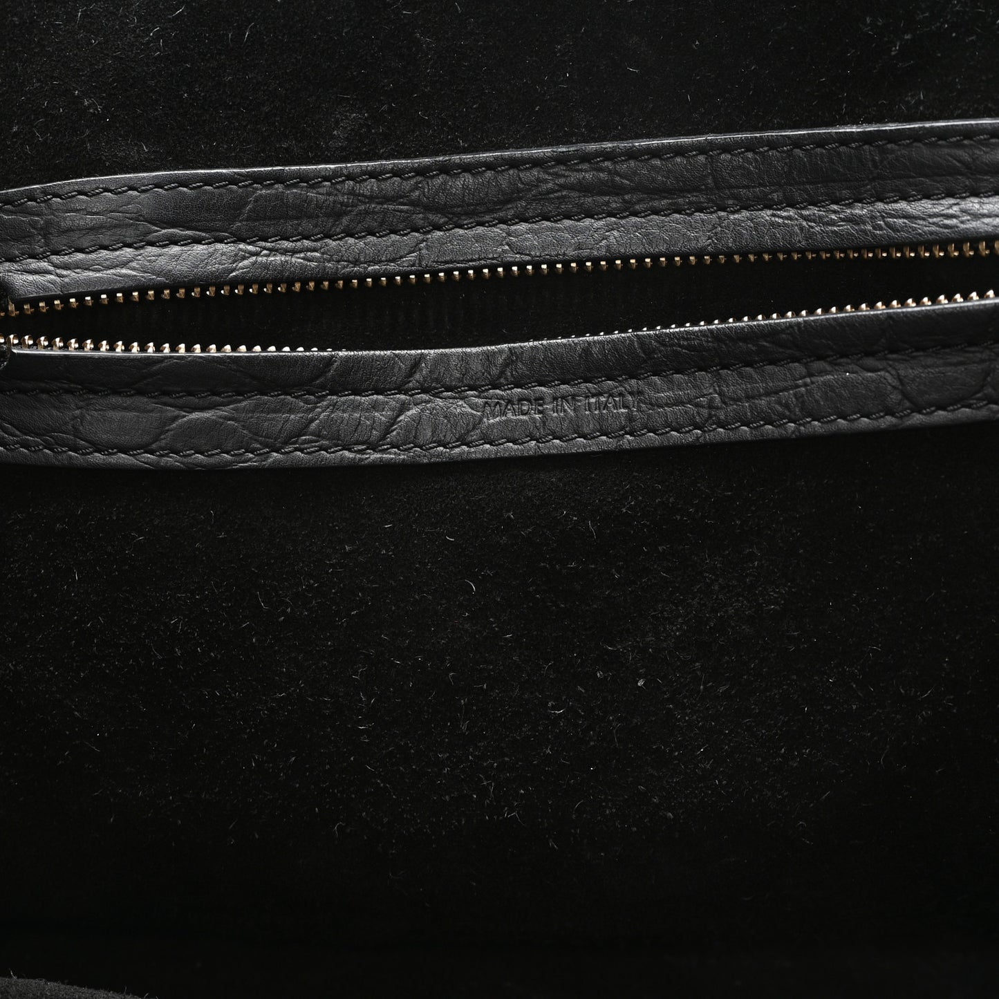 Crocodile Embossed Calfskin Large Phantom Luggage Black