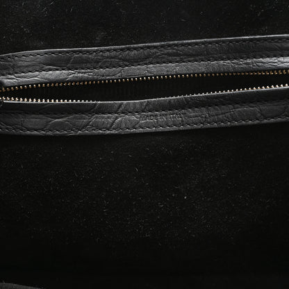 Celine Crocodile Embossed Calfskin Large Phantom Luggage Black 6 of 11