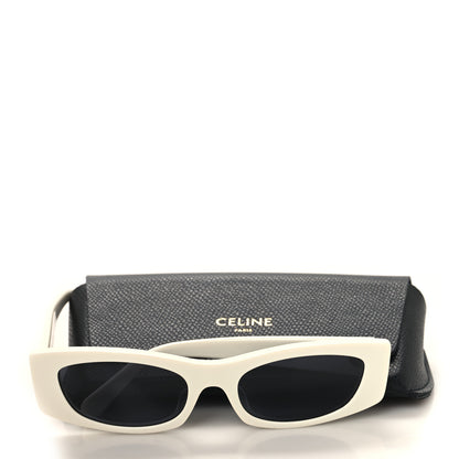 Celine Acetate Rectangular 58mm Sunglasses CL40245U White 7 of 7