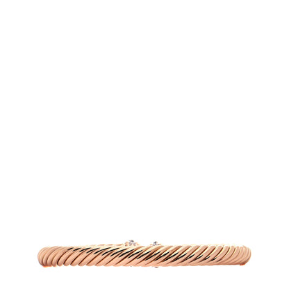 David Yurman 18K Rose Gold Diamond 7mm Cablespira Bracelet 3 of 5