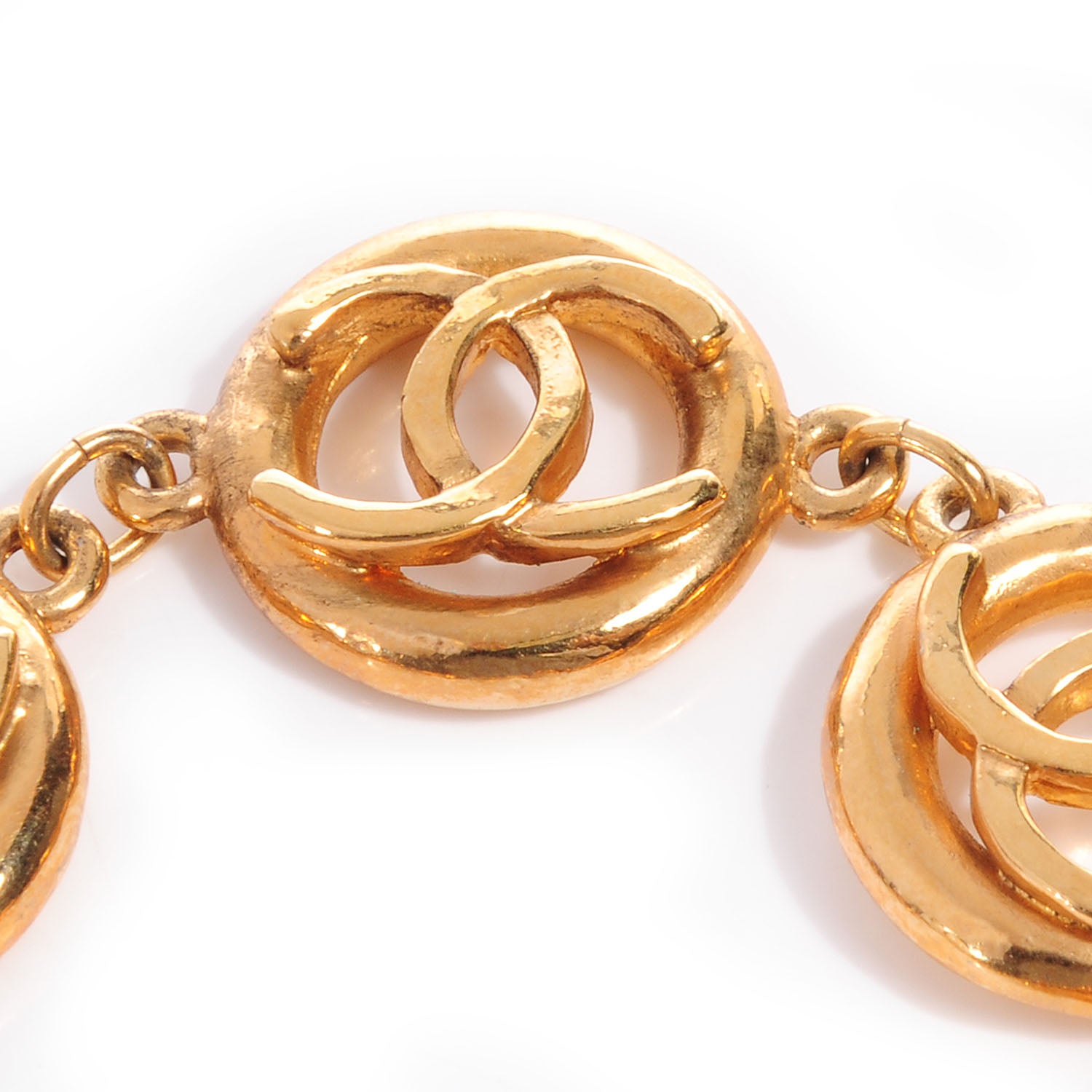 Chanel CC Cutout Bracelet Gold 4 of 4