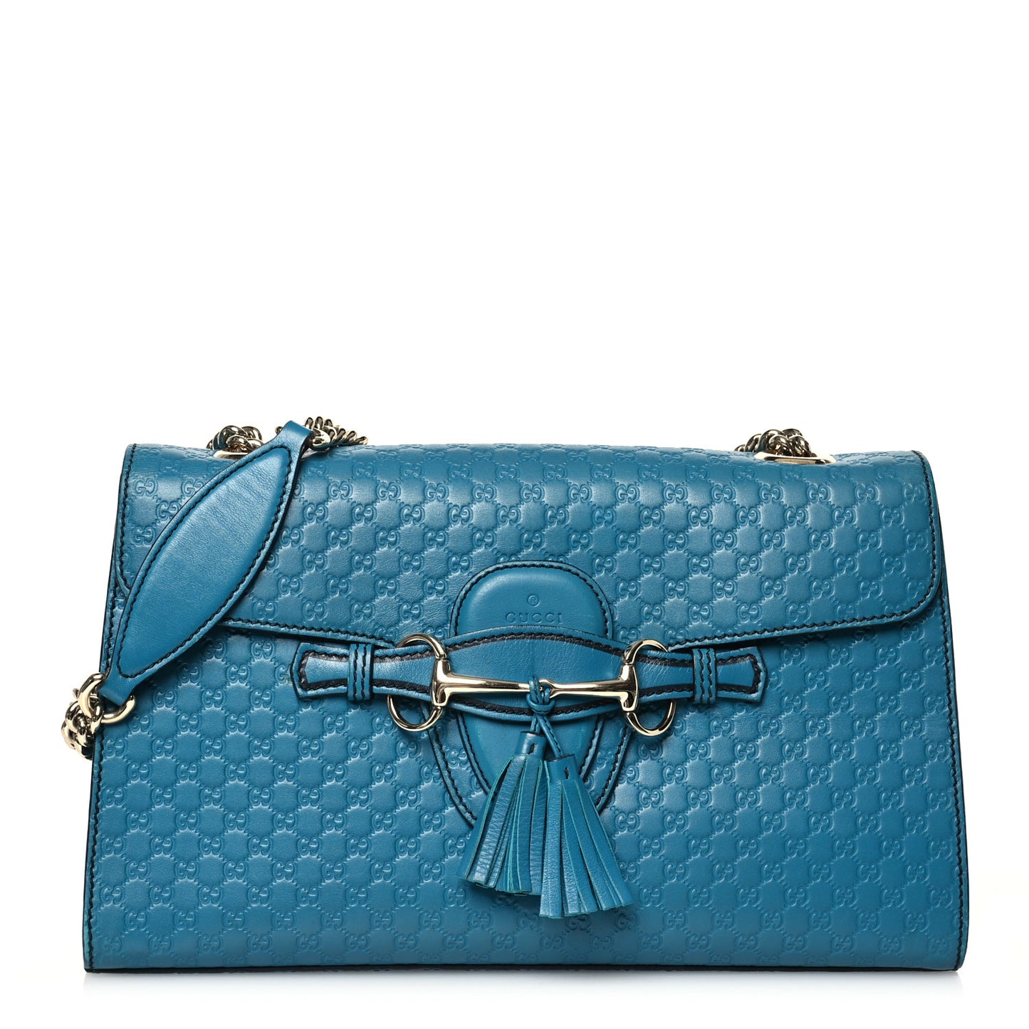 Soft Microguccissima Medium Emily Chain Shoulder Bag Deep Cobalt