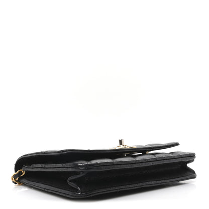 Chanel Caviar Quilted Camellia Wallet On Chain WOC Black 4 of 12