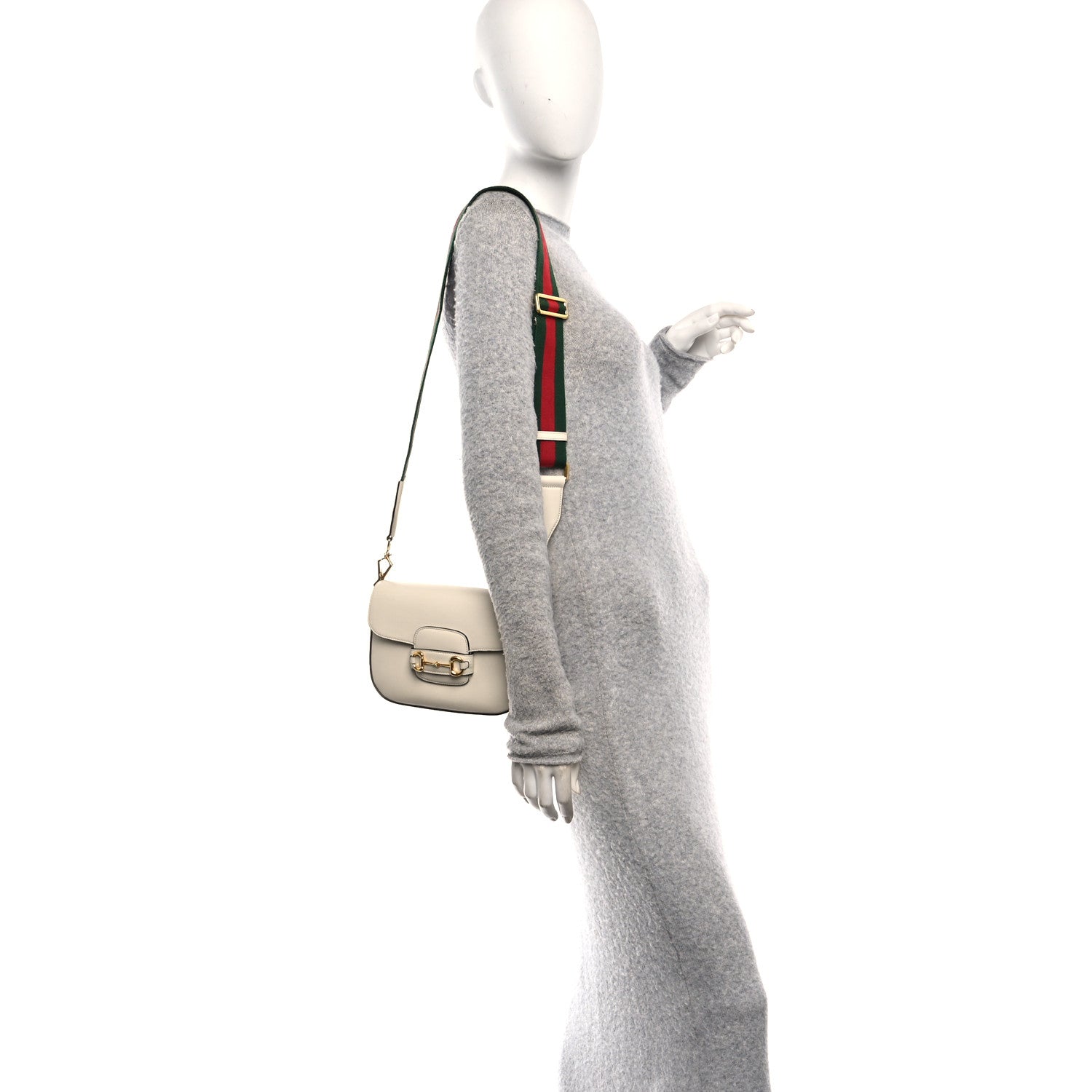 Gucci Azalea Calfskin Web Mini Horsebit 1955 Shoulder Bag Mystic
