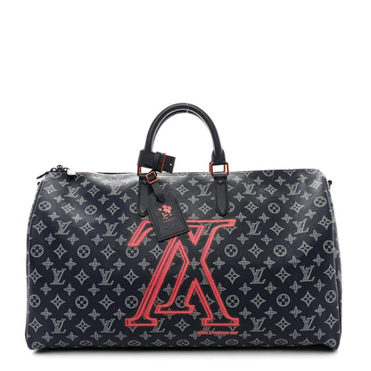Louis Vuitton Monogram Upside Down Keepall Bandouliere 50 Ink 1 of 9