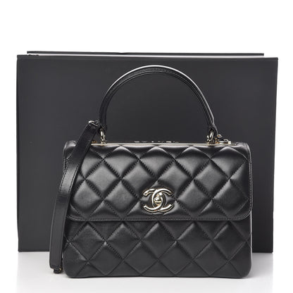 Chanel Lambskin Quilted Small Trendy CC Dual Handle Flap Bag Black 13 of 13
