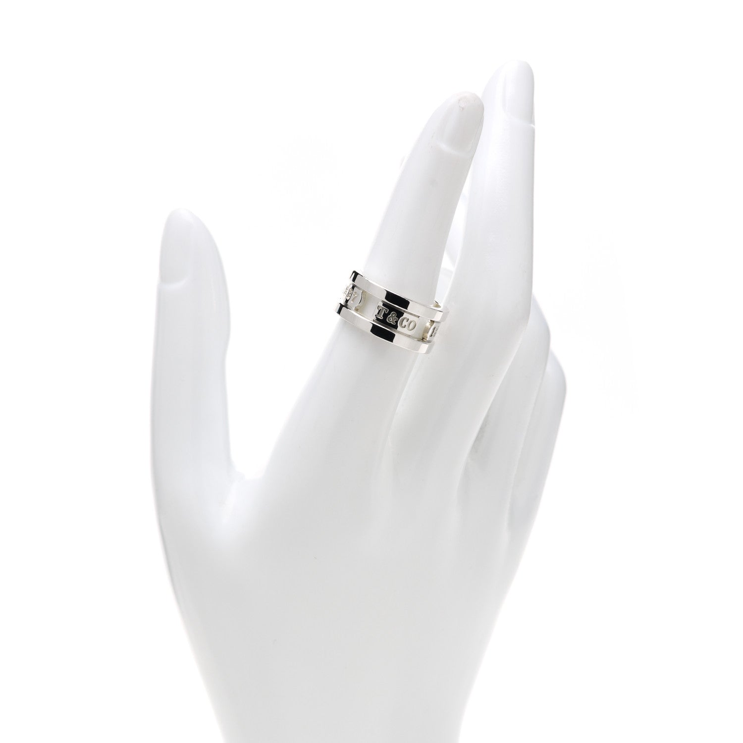 Tiffany Sterling Silver 1837 Elements Ring 54 7 4 of 5