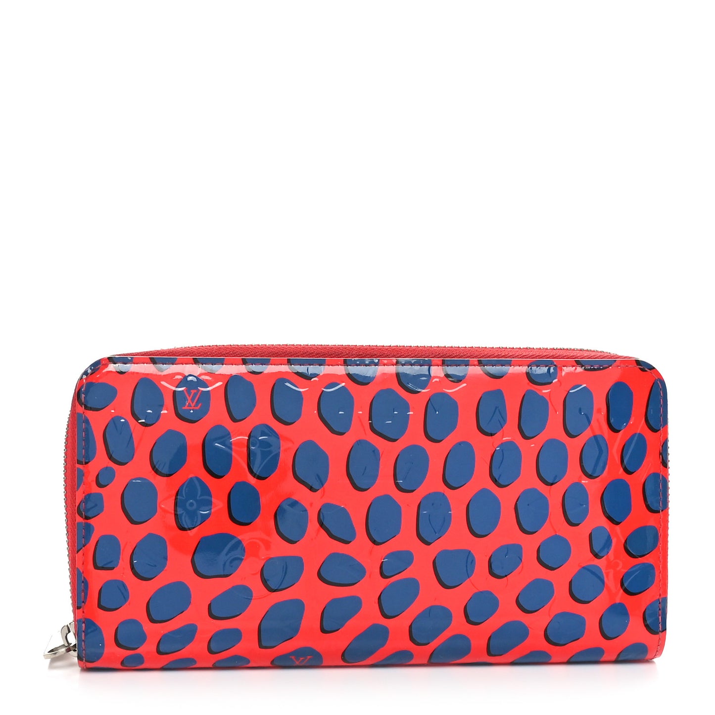 Vernis Jungle Dots Zippy Wallet Coquelicot Denim