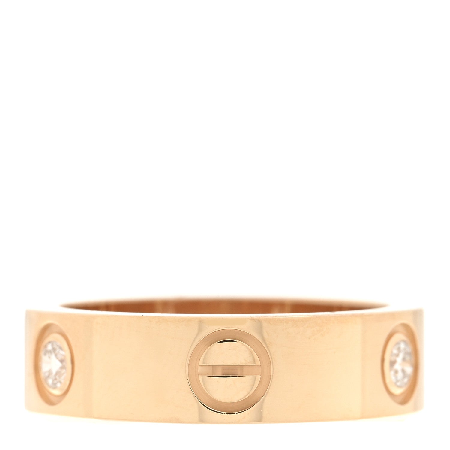 Cartier 18K Yellow Gold 3 Diamond 5.5mm LOVE Ring 53 6.25 3 of 5
