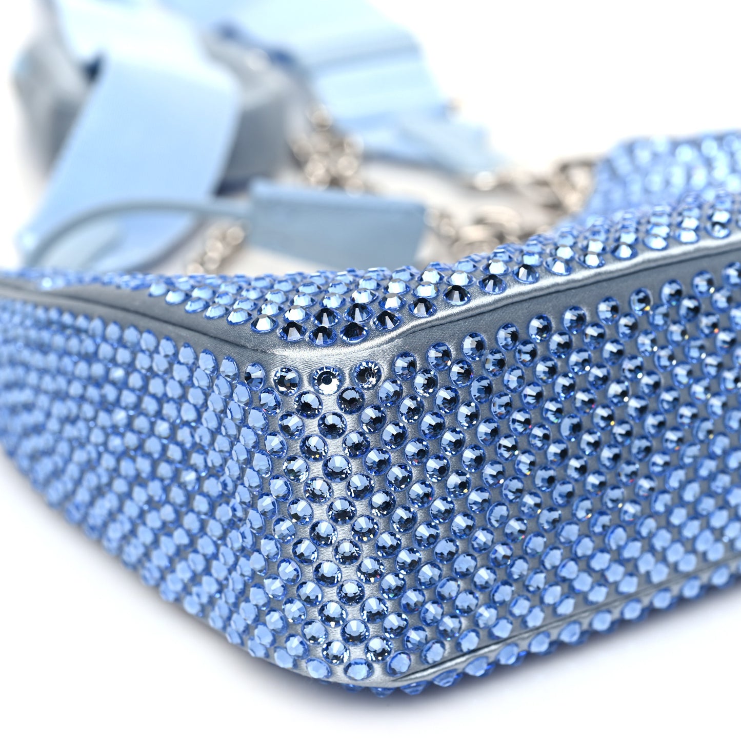 Satin Crystal Re-Edition 2005 Shoulder Bag Celeste