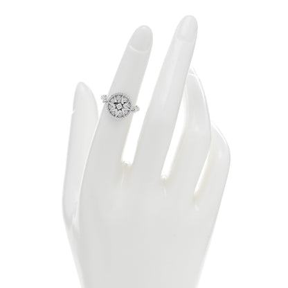 Christian Dior 18K White Gold Diamond Rose Des Vents Pave Ring 49 5 3 of 6