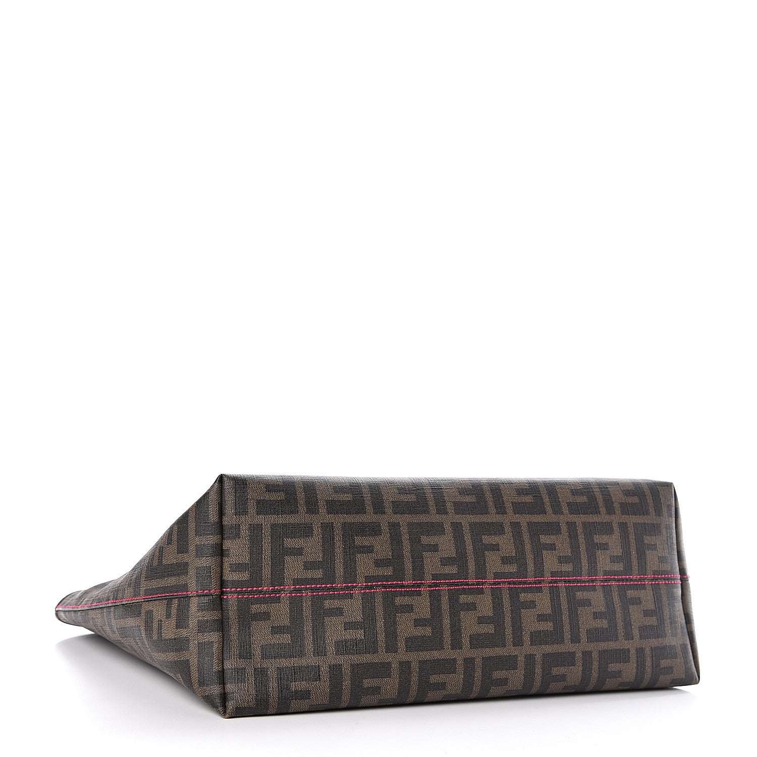Fendi Zucca Spalmati Vitello Elite Small Roll Tote Tobacco Ciclamino 4 of 10