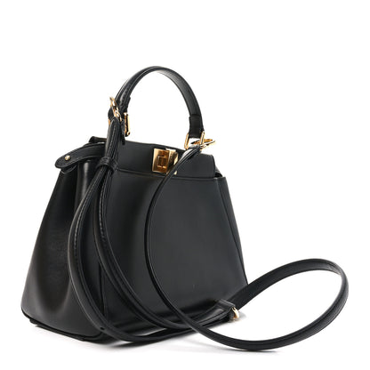 Fendi Nappa Mini Peekaboo Iconic Satchel Black 3 of 11