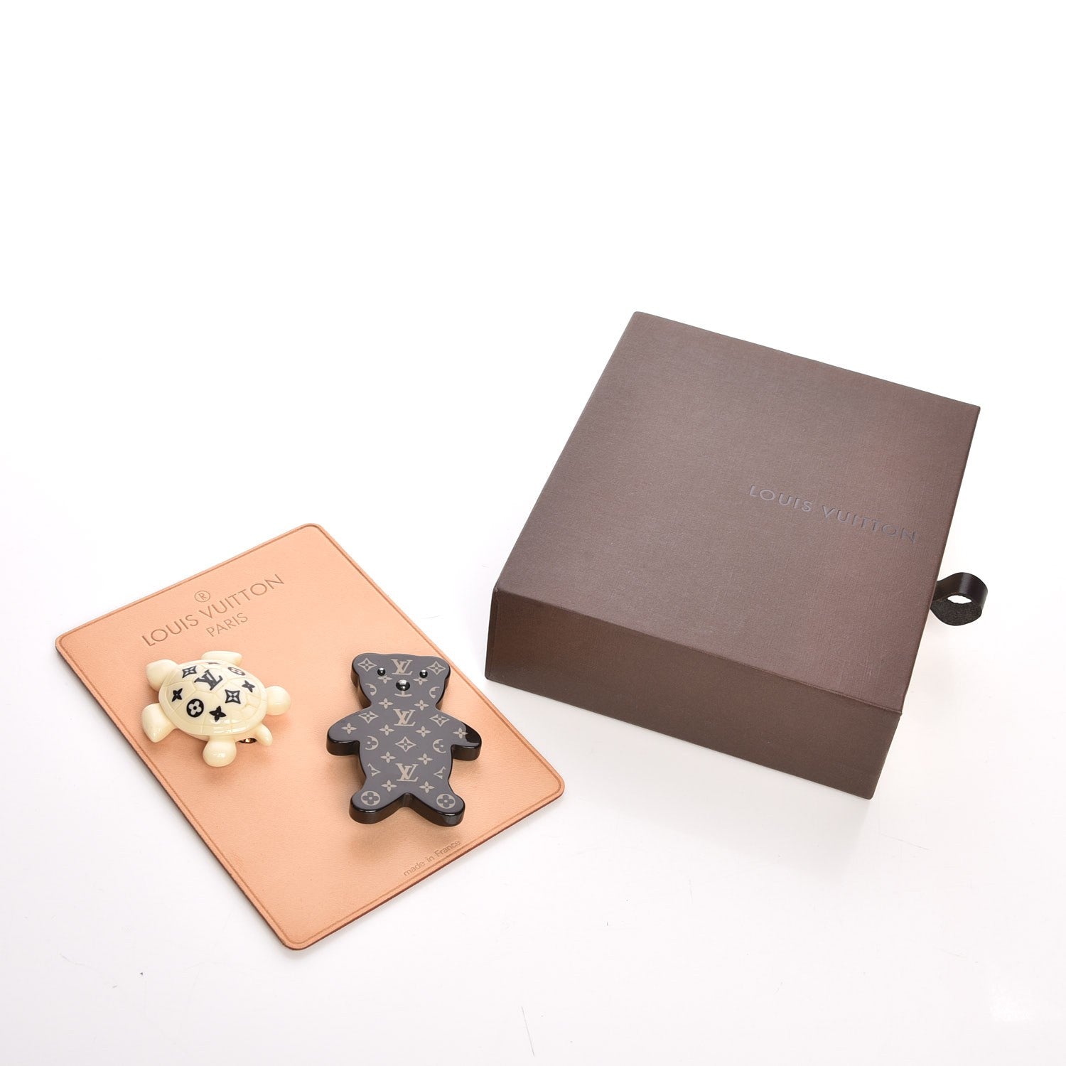 Louis Vuitton Monogram Nonours and Tortoise Pin Brooch Set 8 of 8