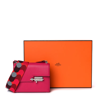 Hermes Chevre Mysore Mini Verrou Large Strap Bag Rose Mexico 12 of 12