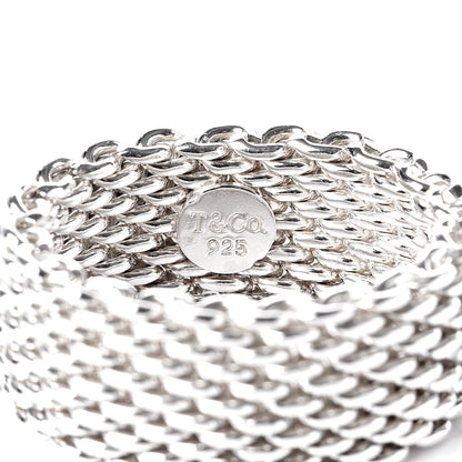 Tiffany Sterling Silver Mesh Somerset Ring 4 of 4