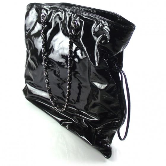 Patent Bonbons Shopper Tote Black