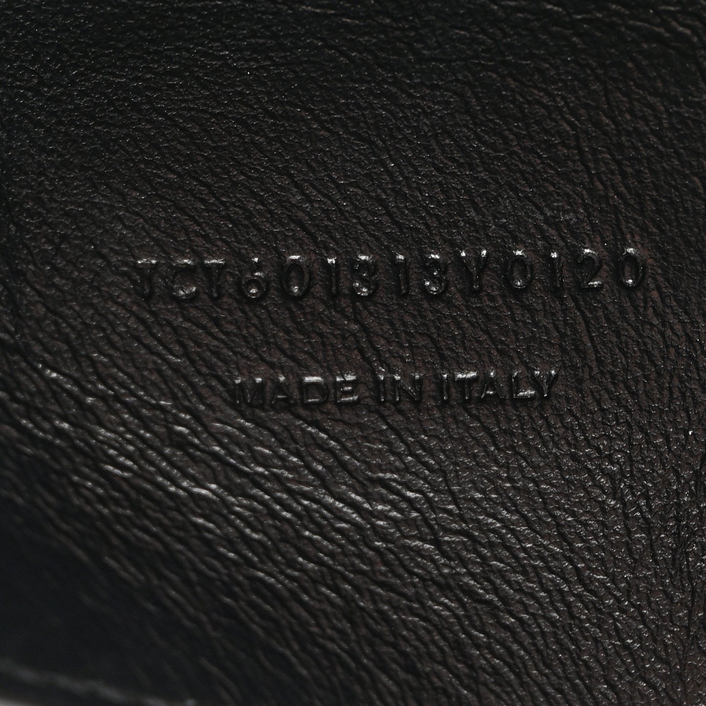 Calfskin Crocodile Embossed West Hollywood Monogram Fold Over Clutch Black