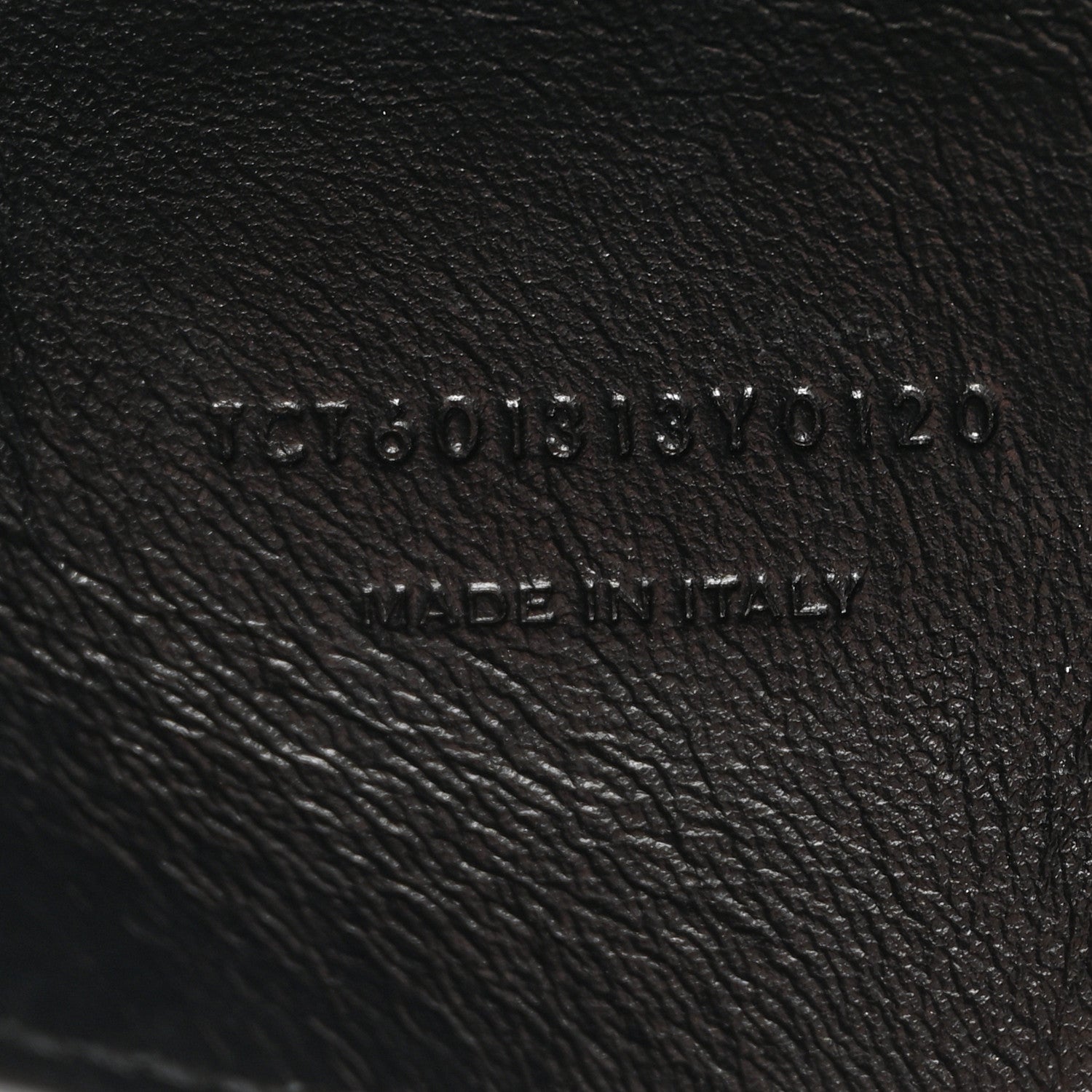 Saint Laurent Calfskin Crocodile Embossed West Hollywood Monogram Fold Over Clutch Black 6 of 6