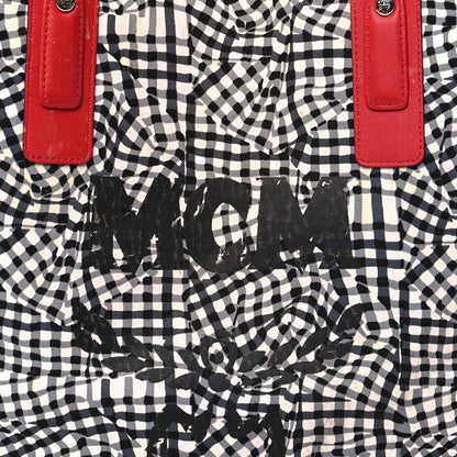 MCM Visetos Medium Liz Reversible Shopper Tote Ruby Red 11 of 19