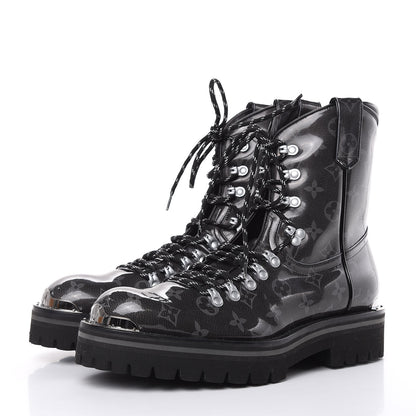 Louis Vuitton Monogram Eclipse Glaze Mens Outland Ankle Boots 9 3 of 7