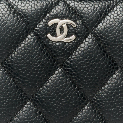 Chanel Caviar Quilted Large Gusset Zip Around Wallet Black 9 of 10