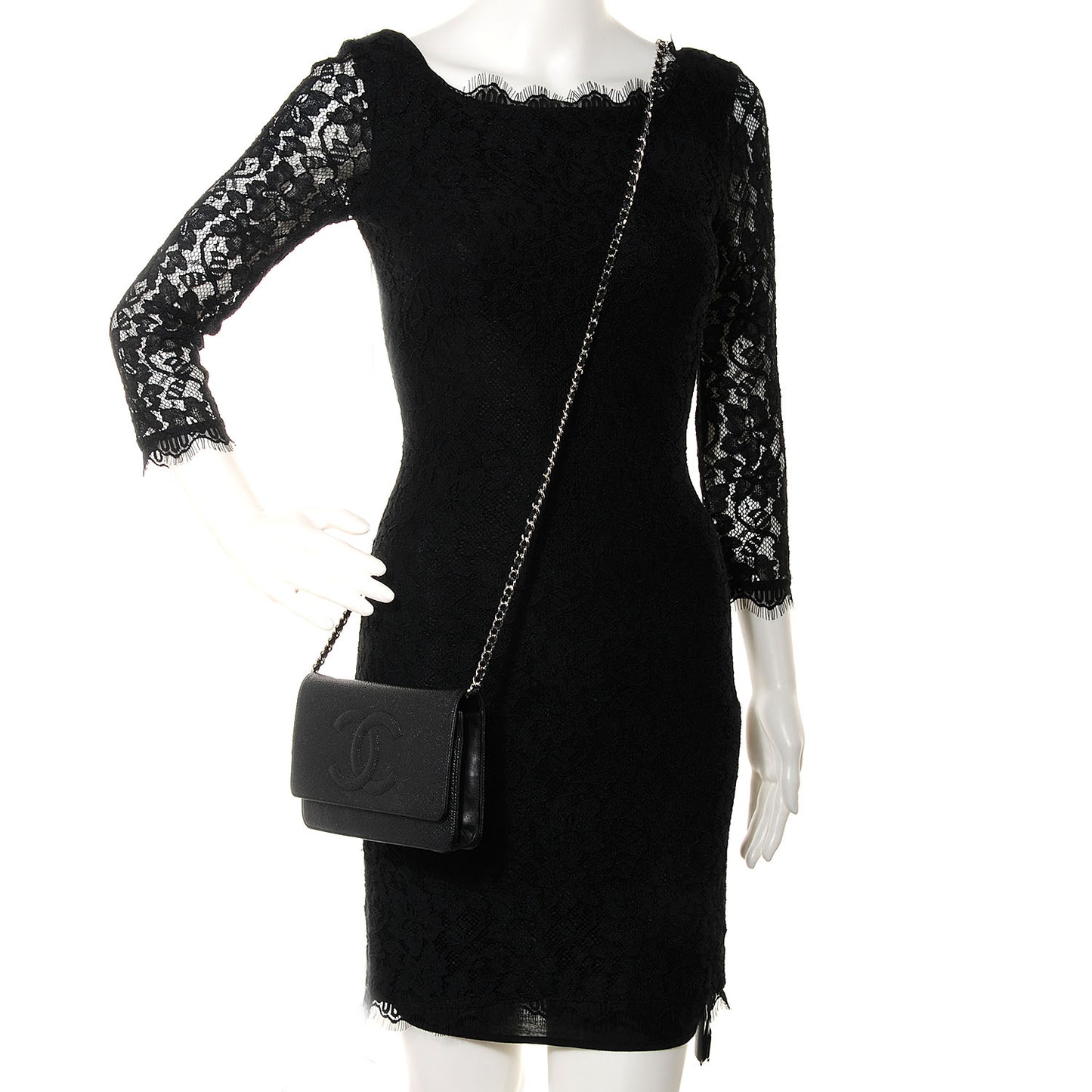 Caviar Timeless CC Wallet on Chain WOC Black