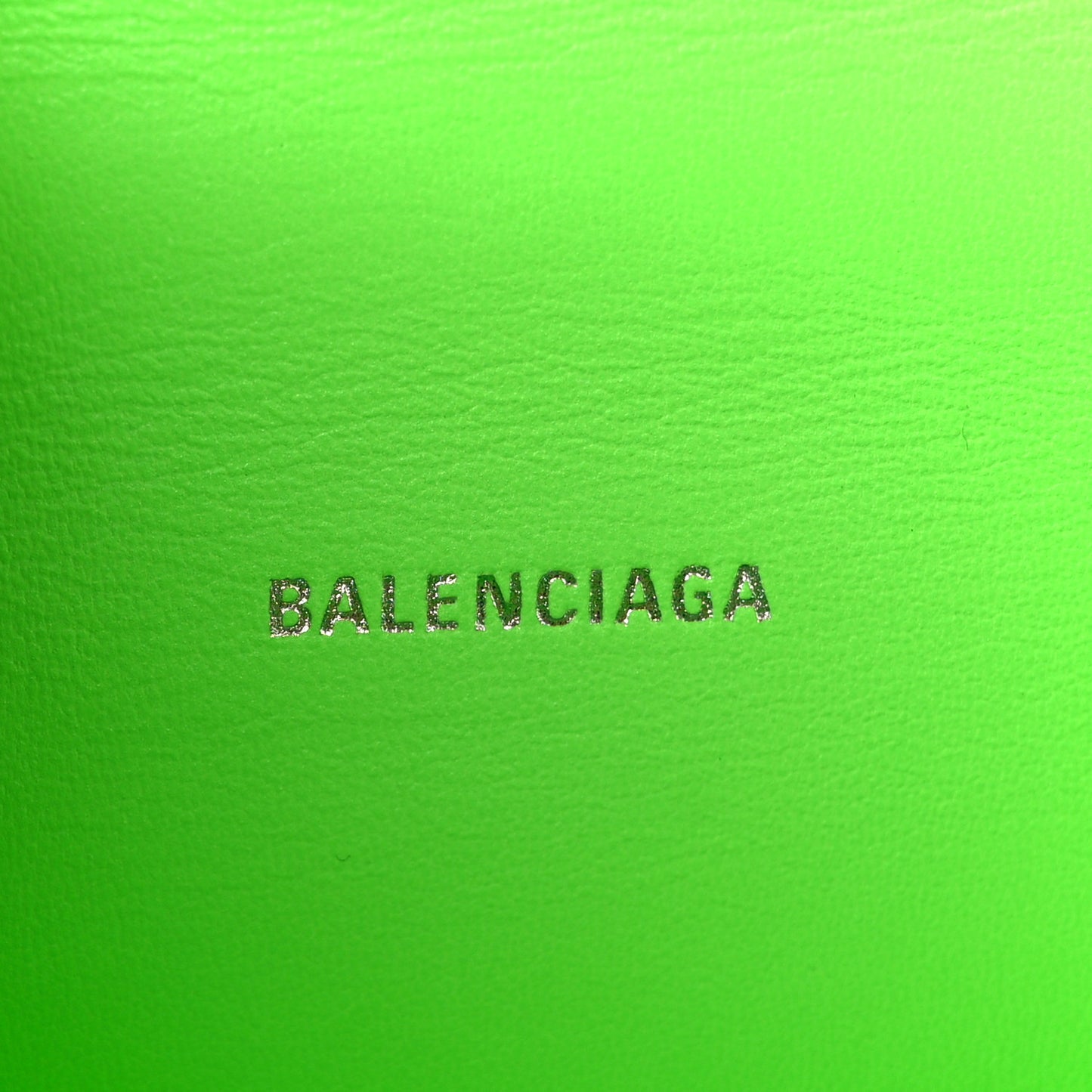 Shiny Box Calfskin Hourglass Top Handle Bag XS Acid Green