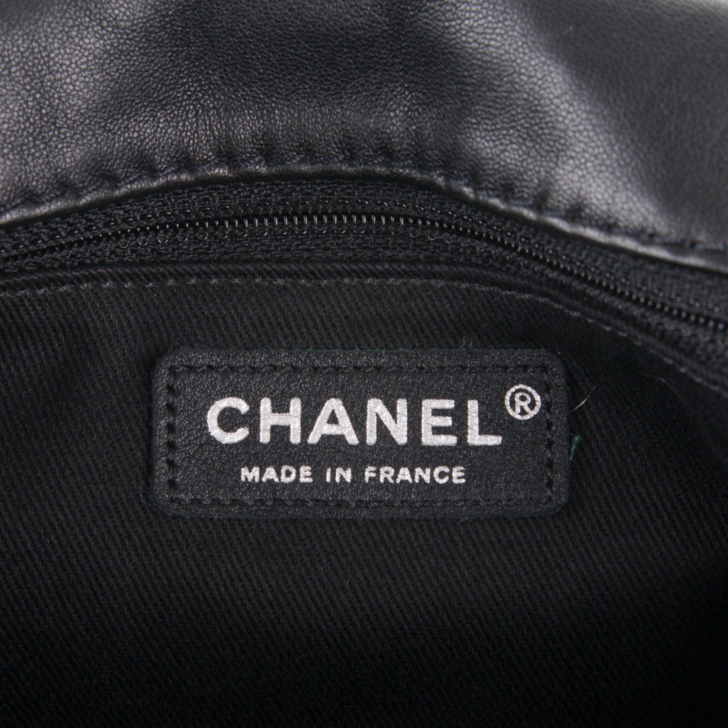 Chanel Lambskin Stitched Messenger Bag Black 7 of 9