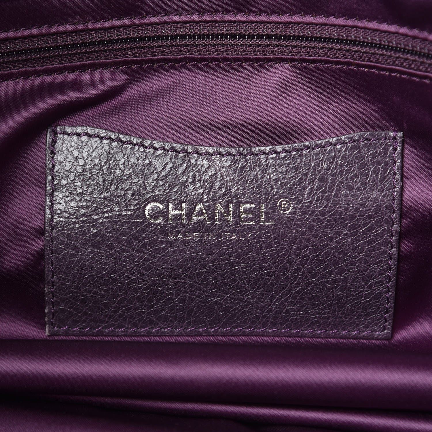 Chanel Glazed Calfskin Large On The Road Tote Purple 7 of 16