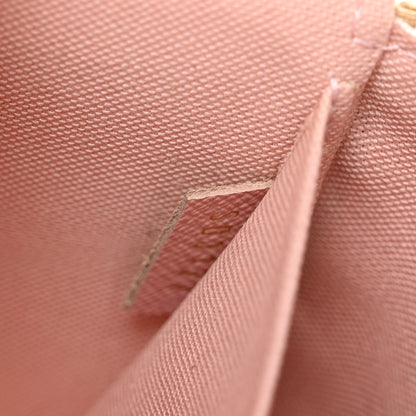 Louis Vuitton Damier Azur Pochette Felicie Chain Wallet Rose Ballerine 9 of 9