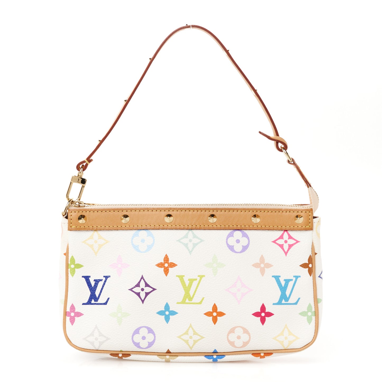 Monogram Multicolor Pochette Accessories White