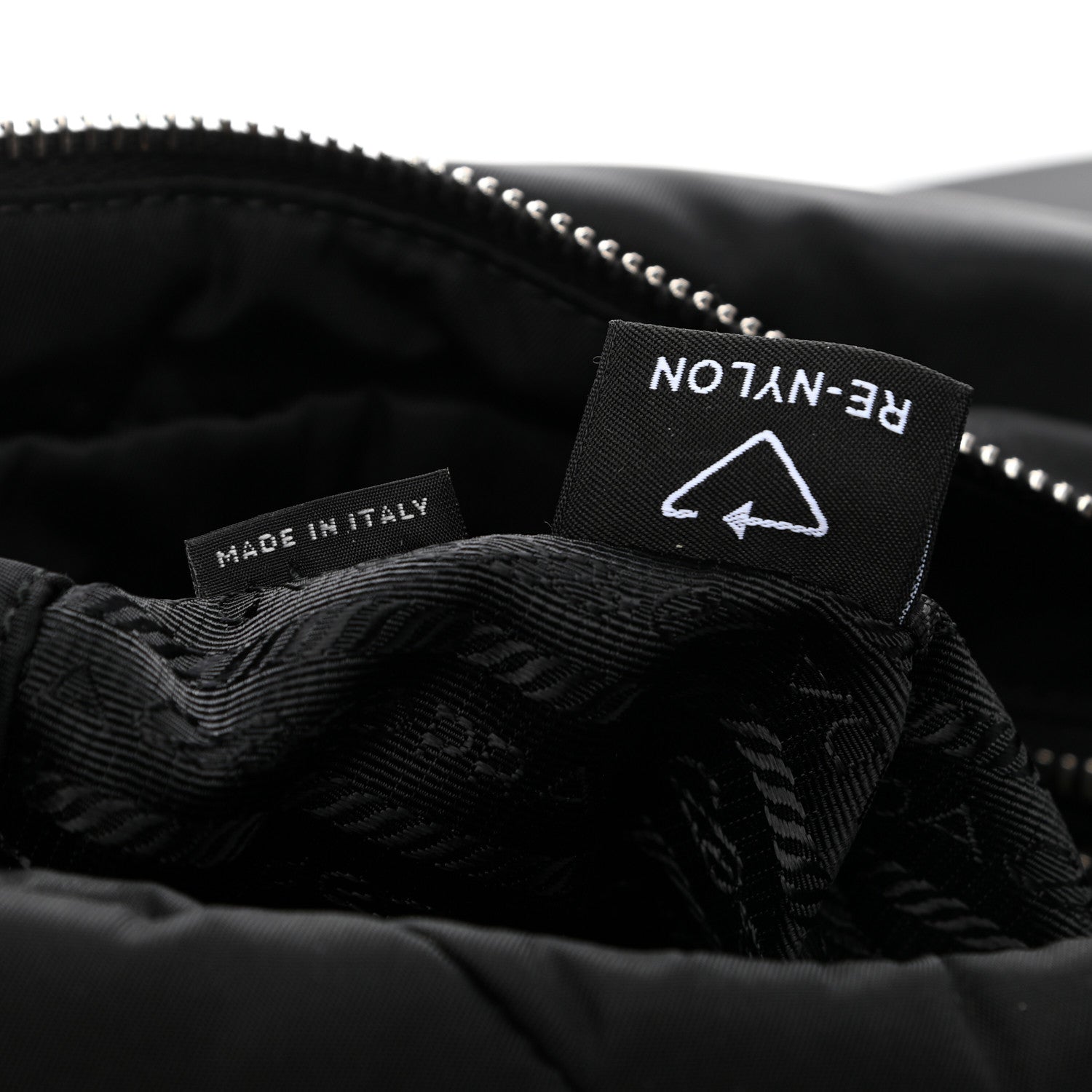 Prada Re-Nylon Quilted Padded Flap Shoulder Bag Black 10 of 12