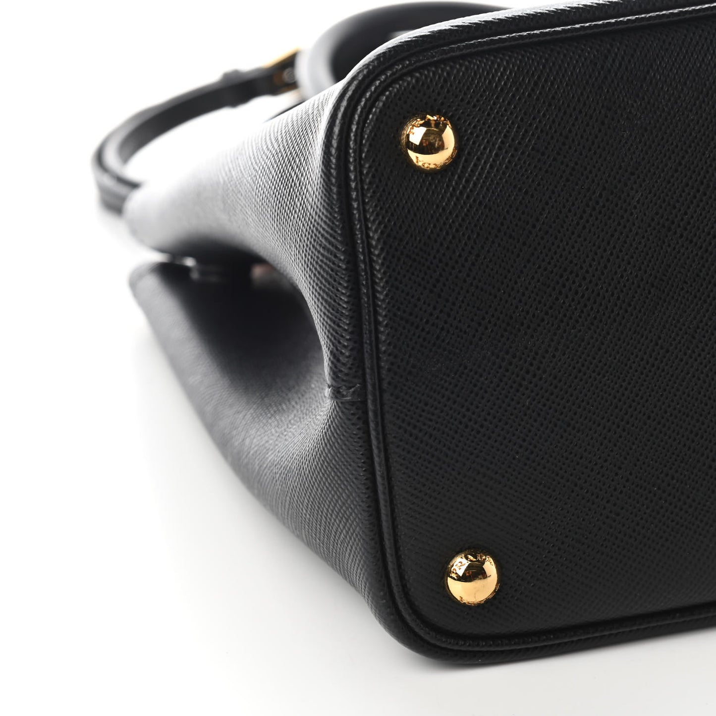 Saffiano Cuir Medium Double Bag Black Mughetto