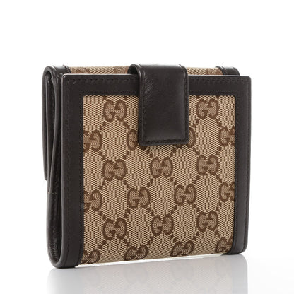 Gucci Monogram Margaux Calfskin Sukey French Flap Wallet Beige Ebony Cocoa 3 of 6