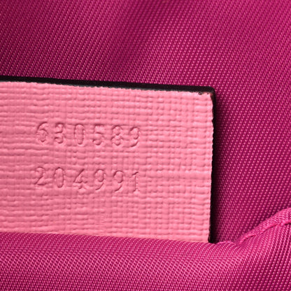 Gucci GG Supreme Monogram 3-D Strawberry Childrens Tote Beige Ebony Lotus Pink Fuxia Emerald 7 of 14