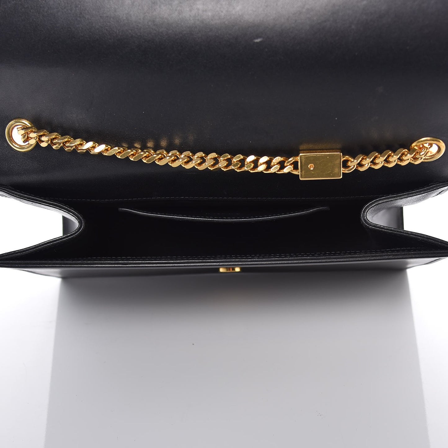 Smooth Calfskin Medium Classic Monogram Kate Tassel Satchel Black