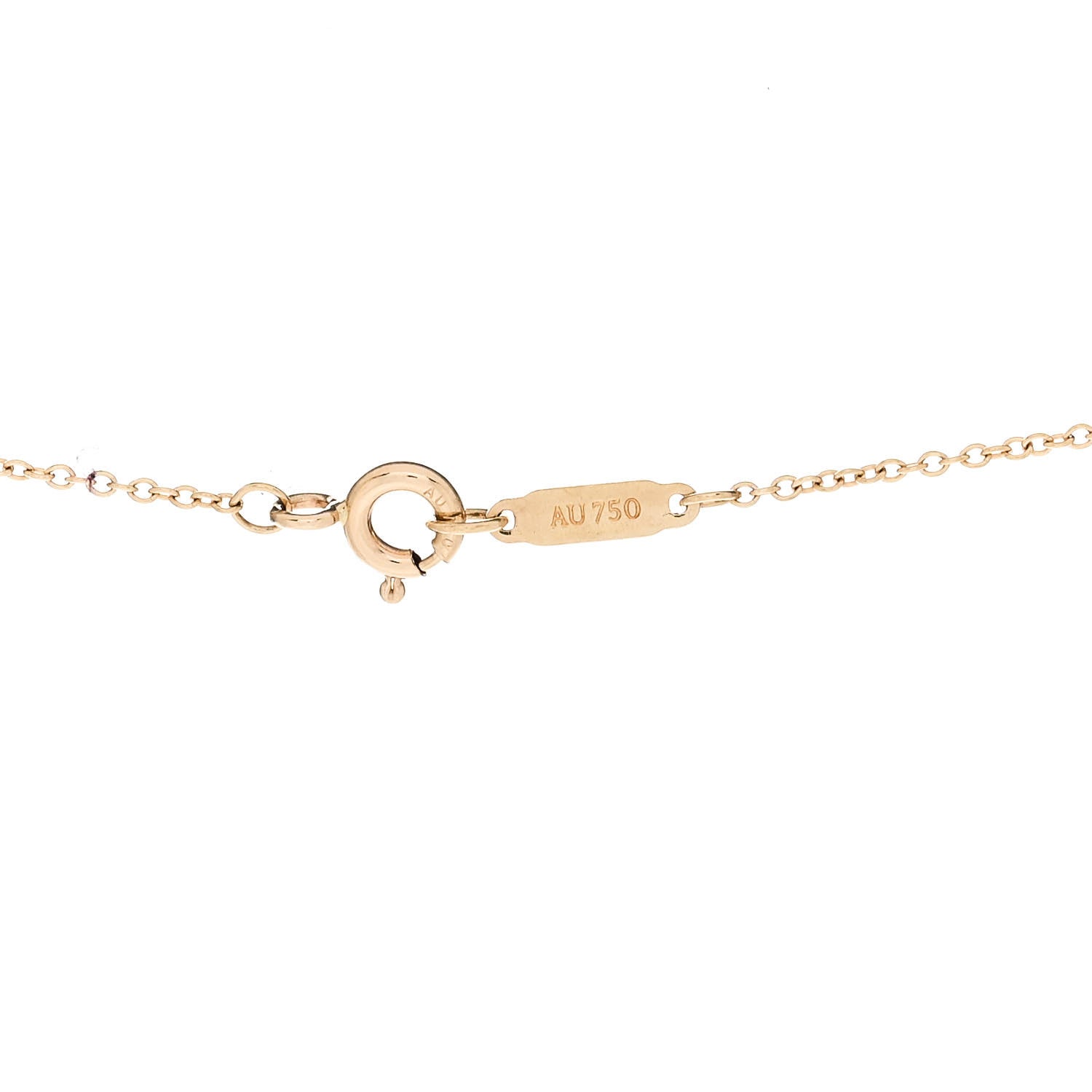 Tiffany 18K Yellow Gold Mini Heart Key Pendant Necklace 5 of 5