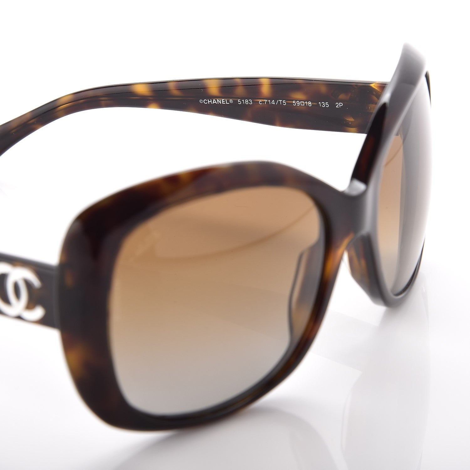 Chanel CC Sunglasses 5183 Tortoise 5 of 6