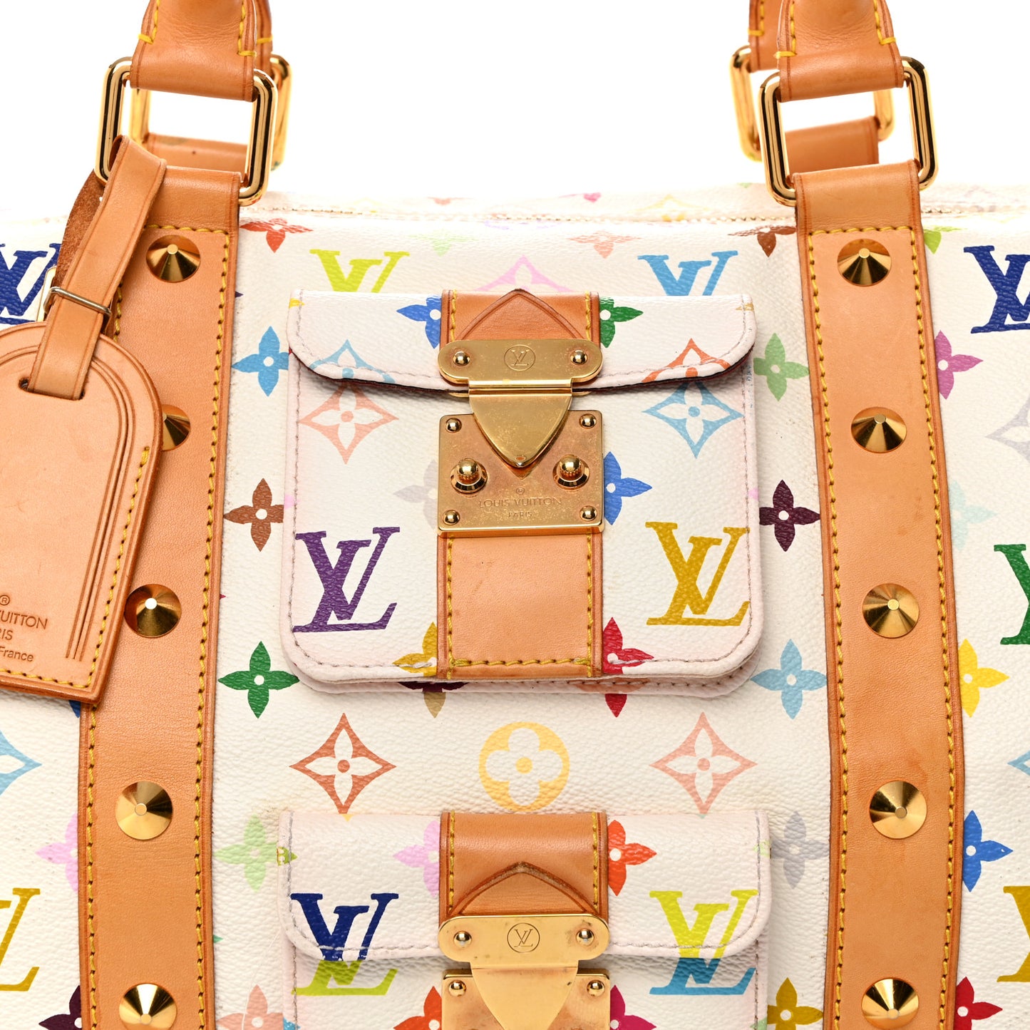 Monogram Multicolor Keepall 45 White