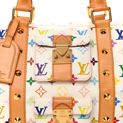Louis Vuitton Monogram Multicolor Keepall 45 White 6 of 17